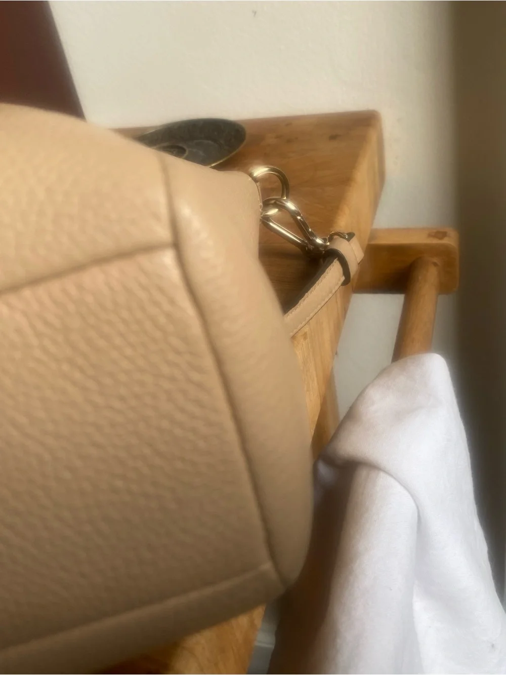 Coach Pebbled Leather Tote in Light Taupe EUC